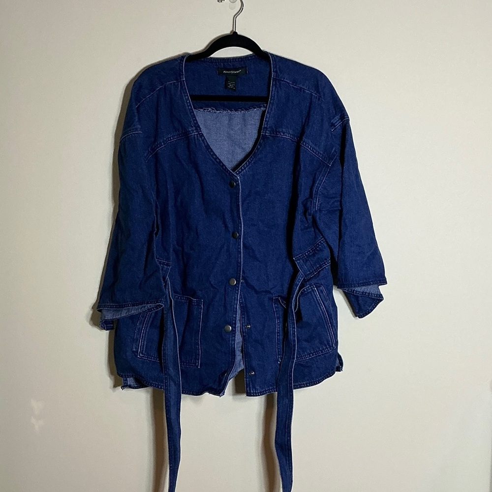 Ashley Stewart Dark Blue Jean Jacket